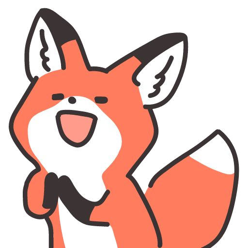 Mascote raposinha do Método Raposa
