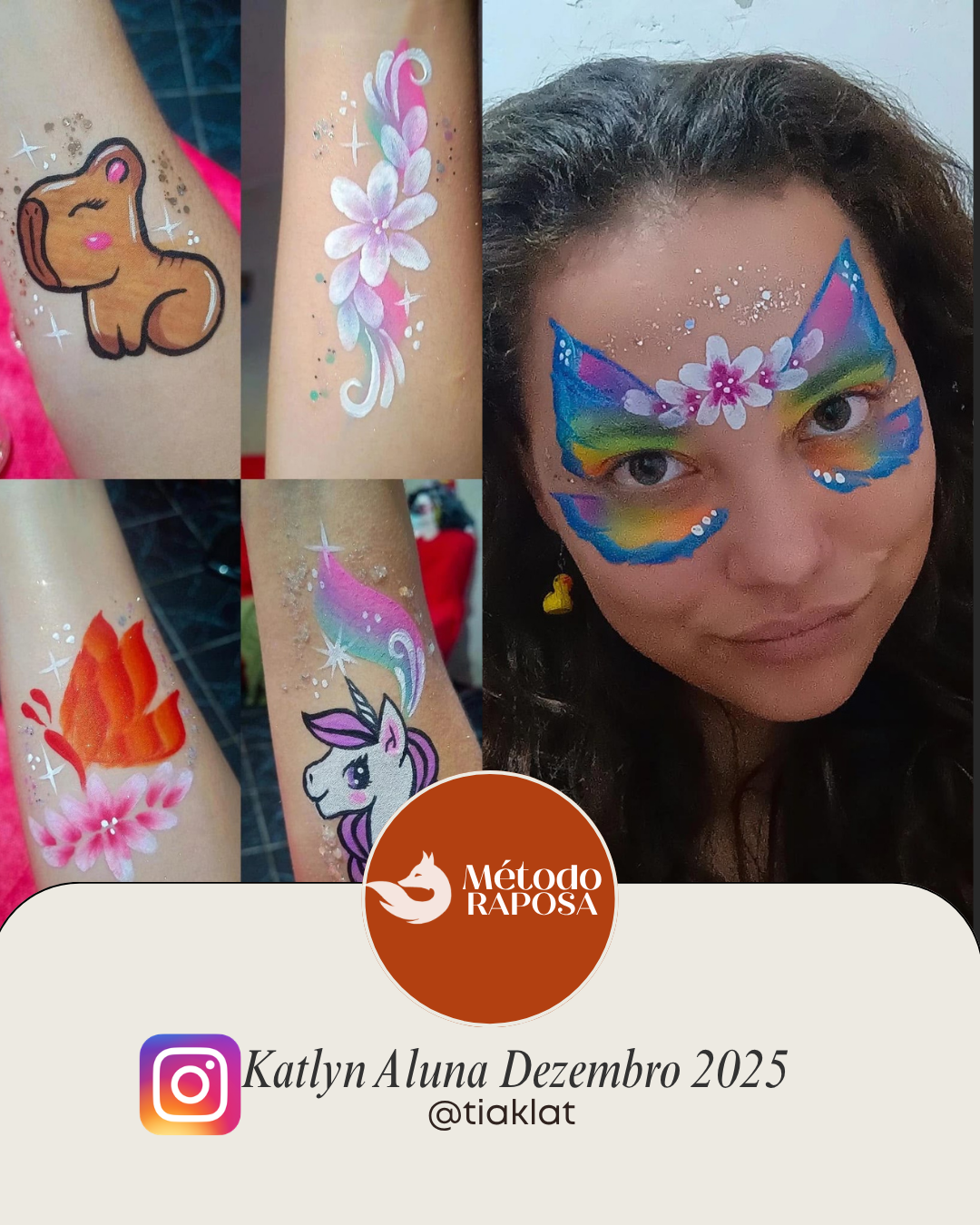 Pinturas faciais da aluna Katlyn