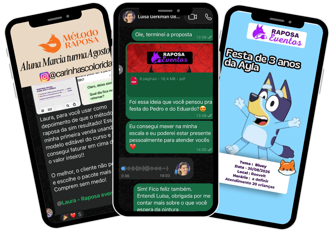 Exemplos de propostas personalizadas para eventos