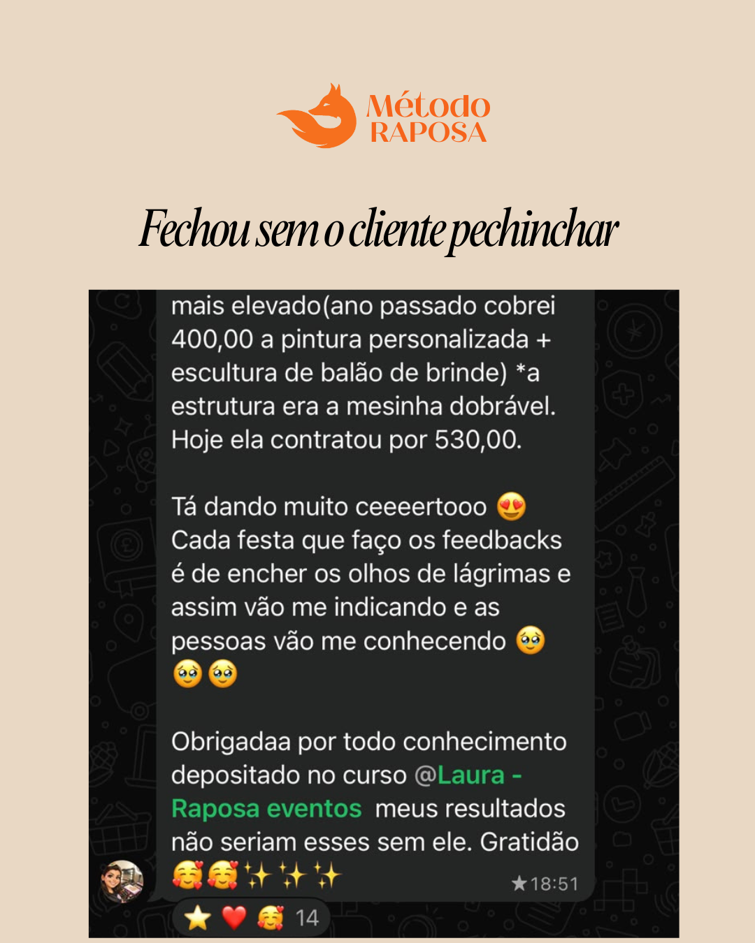 Depoimento da aluna Nicolly sobre retorno do investimento no curso